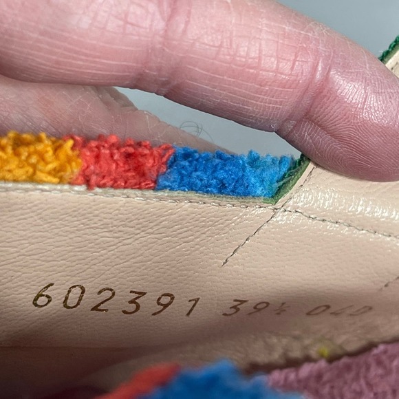 Gucci Huma Rainbow Platform Terry Sandals Size 39.5 - Picture 8 of 9